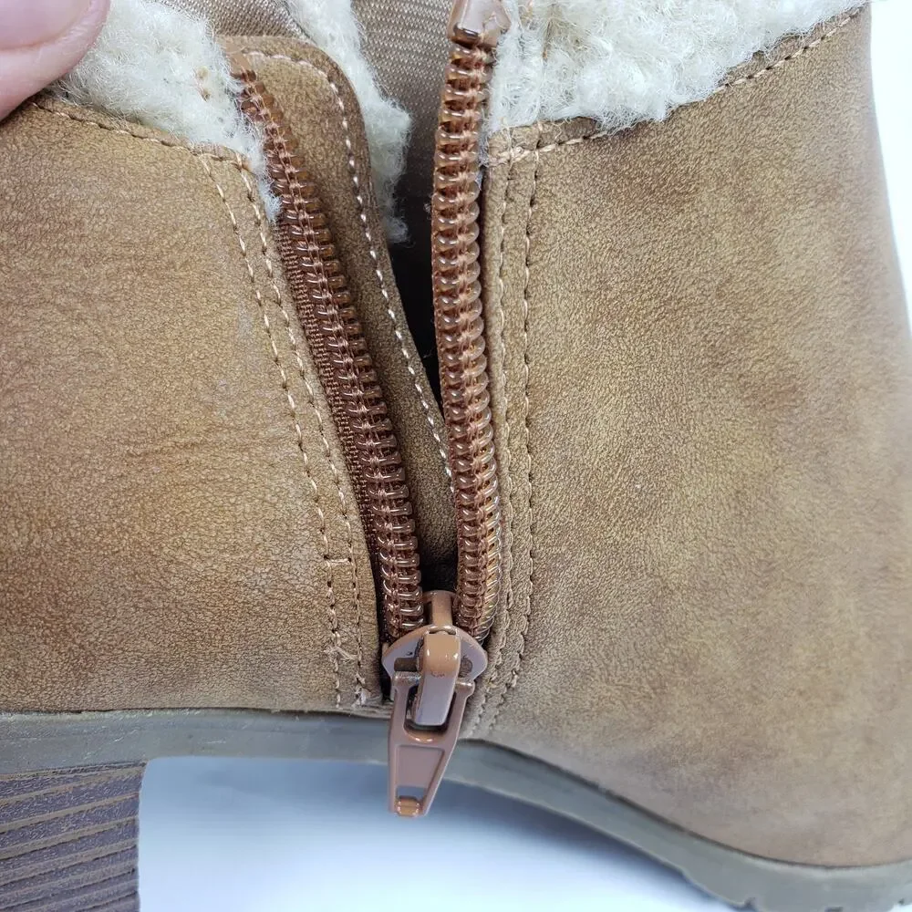 LifeStride Marilyn Womens Size 10 Brown Faux Fur 2.75